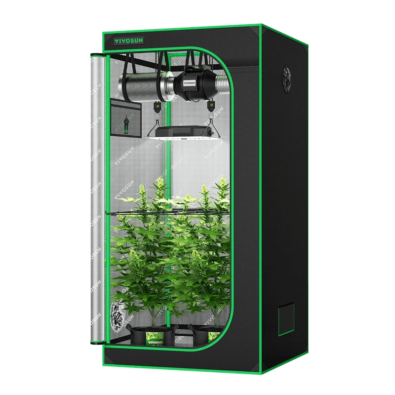 Vivosun Standard Grow Tent Kit GIY-27 2.7x2.7, 2-Plant Complete System front view #2 