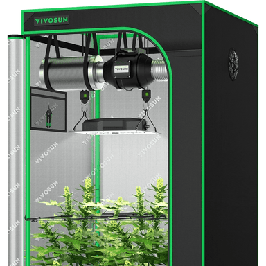 Vivosun Standard Grow Tent Kit GIY-27 2.7x2.7, 2-Plant Complete System front view 