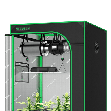 Vivosun Standard Grow Tent Kit GIY-33 3x3, 3-Plant Complete System front view 