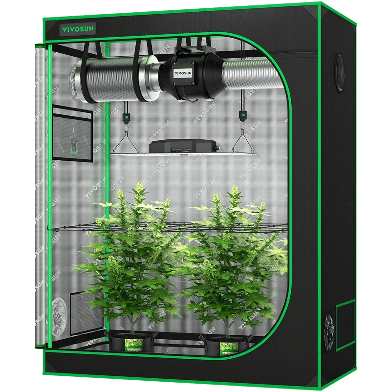 Vivosun Standard Grow Tent Kit GIY-42 2x4, 2-Plant Complete System R4 Inline Fan front view #2 