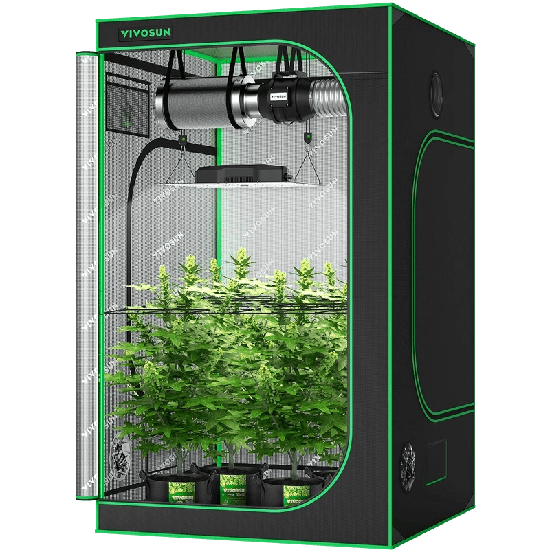 Vivosun Standard Grow Tent Kit GIY-44 4x4, 4-Plant Complete System front view #2 