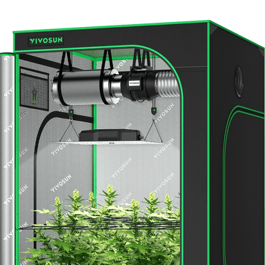Vivosun Standard Grow Tent Kit GIY-44 4x4, 4-Plant Complete System front view 
