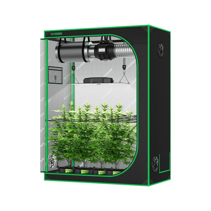 Vivosun Standard Grow Tent Kit GIY-52 2x5, 3-Plant Complete System front view #2 