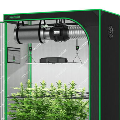 Vivosun Standard Grow Tent Kit GIY-52 2x5, 3-Plant Complete System front view 