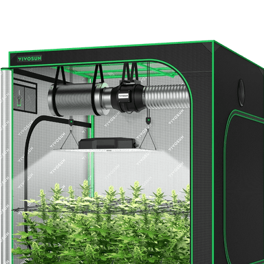 Vivosun Standard Grow Tent Kit GIY-55 5x5, 6-Plant Complete System front view 