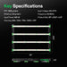 Vivosun VSFD4500  Full Spectrum Led Grow Light 450W key specifications with light measurements