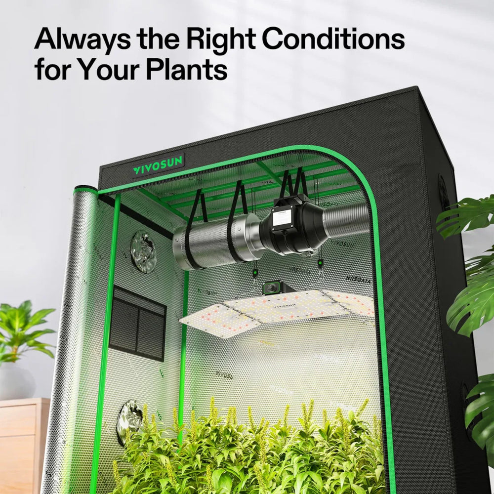 Vivosun 4x2 Starter Grow Tent Kit – 200W LumaLight & GrowHub A22 always the right Condition for your plants 