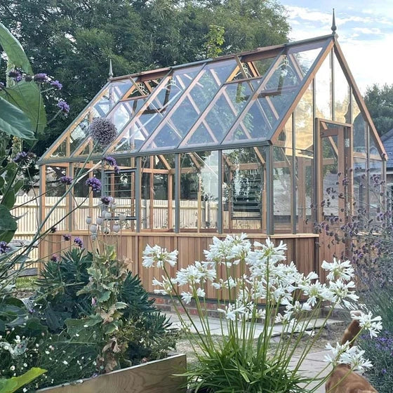 Cheltenham Cedar Half-Boarded Greenhouse – Premium Cedar Frame, Classic Half-Wall Design