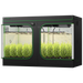 Vivosun 10x5 Smart Grow Tent Kit – 2x 750W LumaLight & GrowHub E42A+ with green trim, featuring plants inside on white background 