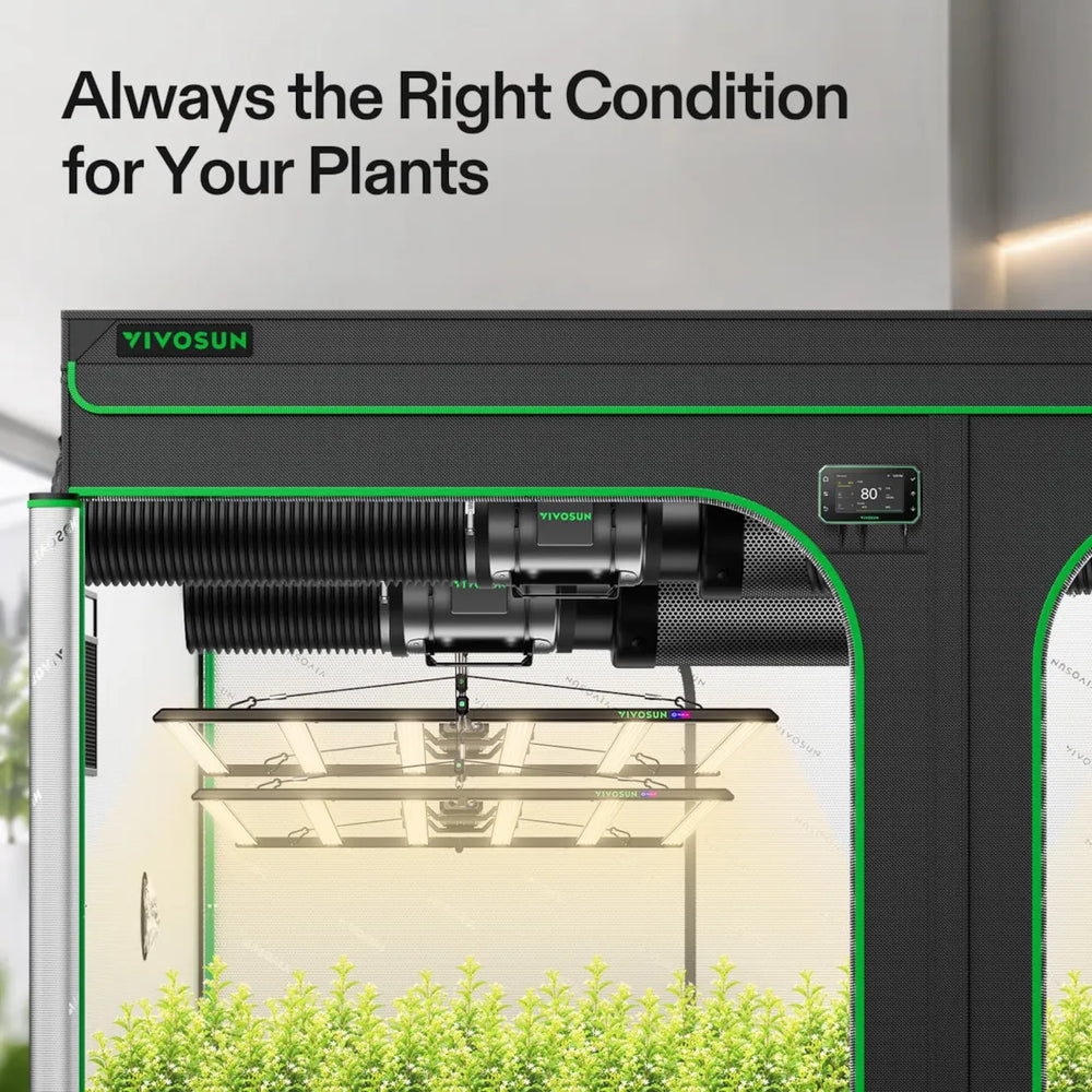 Vivosun 10x10 Smart Grow Tent Kit – 4x 750W LumaLight & GrowHub E42A+ always keeps the right condition for your plants 