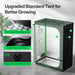 Vivosun 5x2 Smart Grow Tent Kit – 400W LumaLight & GrowHub E42A+ with green outline annotations on a light gray background, accompanied by three feature callout panels explaining multi-angle diffuse reflection, 1680D three-layer fabric, and expanded ports.