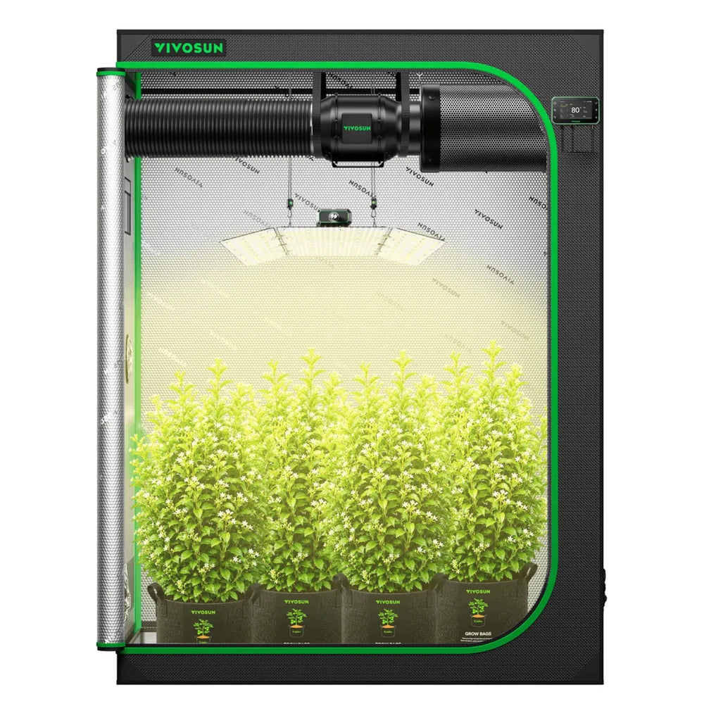 Vivosun 5x2 Smart Grow Tent Kit – 400W LumaLight & GrowHub E42A+ on white background 