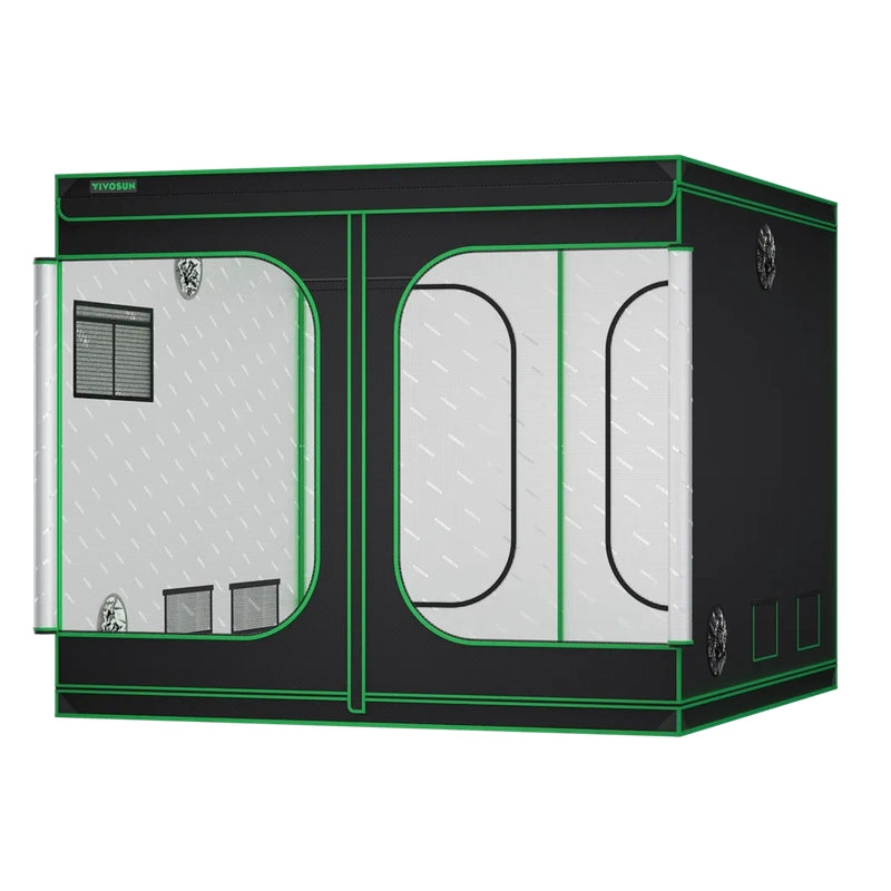 VIVOSUN Grow Tent S888 – 8x8 ft with transparent side panels on a white background