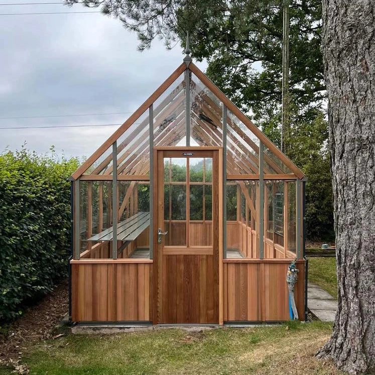 Cheltenham Cedar Half-Boarded Greenhouse – Premium Cedar Frame, Classic Half-Wall Design
