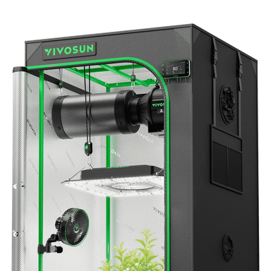 Vivosun 2.3x2.3 Smart Grow Tent Kit Pro with AeroLight Gen2 180W, GrowHub E42A+, AeroZesh ventilation and clip fan