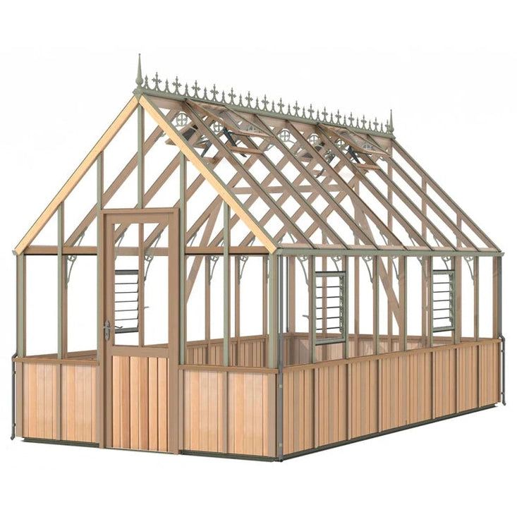 Cheltenham Cedar Half-Boarded Greenhouse – Premium Cedar Frame, Classic Half-Wall Design