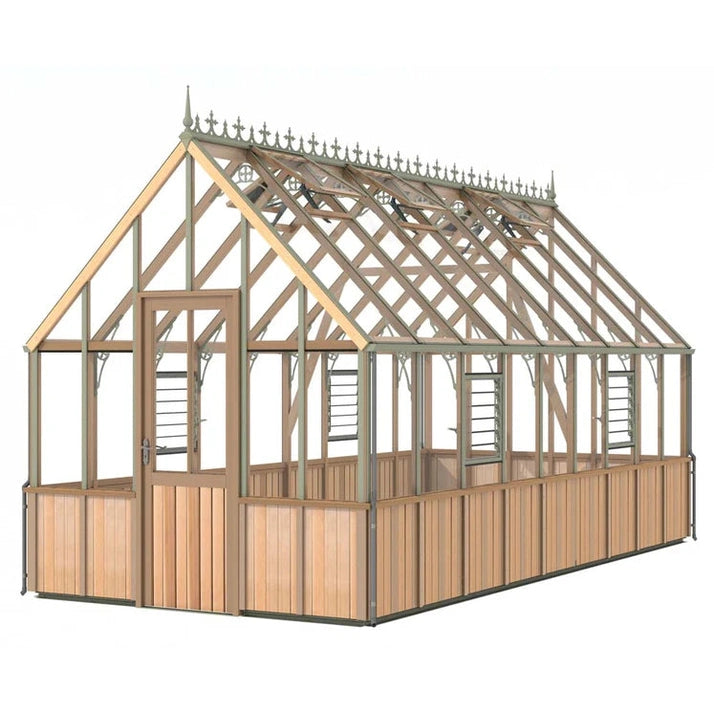 Cheltenham Cedar Half-Boarded Greenhouse – Premium Cedar Frame, Classic Half-Wall Design