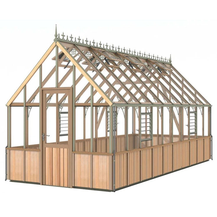 Cheltenham Cedar Half-Boarded Greenhouse – Premium Cedar Frame, Classic Half-Wall Design