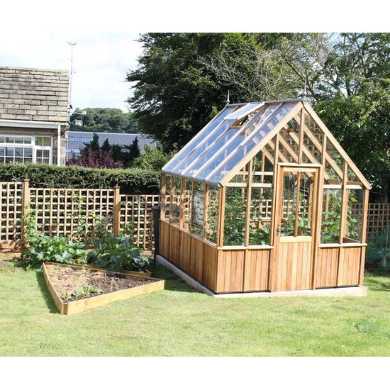 Cheltenham Cedar Half-Boarded Greenhouse – Premium Cedar Frame, Classic Half-Wall Design