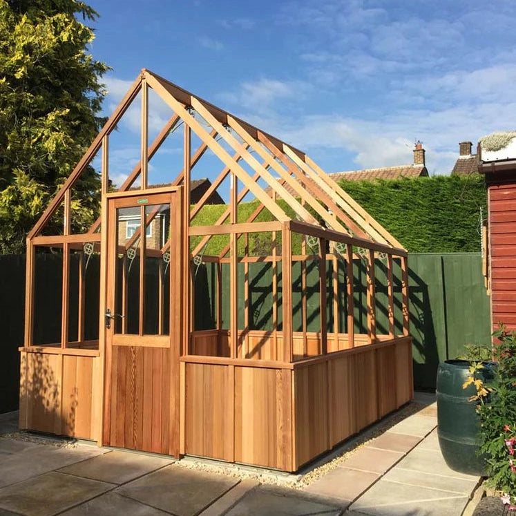 Cheltenham Cedar Half-Boarded Greenhouse – Premium Cedar Frame, Classic Half-Wall Design