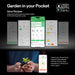 Vivosun GrowHub Controller E42A+ – Smart WiFi Environmental Control System Smart gardening app with smartphone displaying app interface, hand holding a plant, and promotional text.