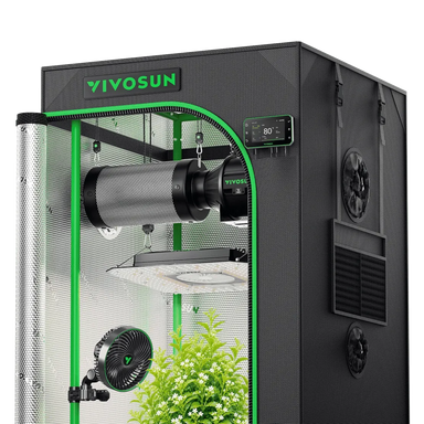 Vivosun 2x2 Smart Grow Tent Kit Pro – AeroLight Gen2 120W & GrowHub E42A+ front view on white background 