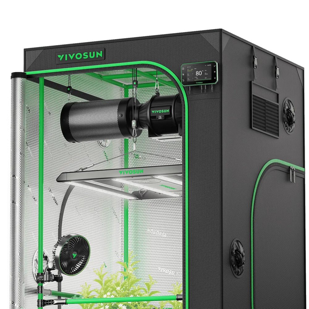 Vivosun 3x3 Smart Grow Tent Kit Pro with AeroLight Gen2 350W, GrowHub E42A+, AeroZesh T4 and AeroWave E6