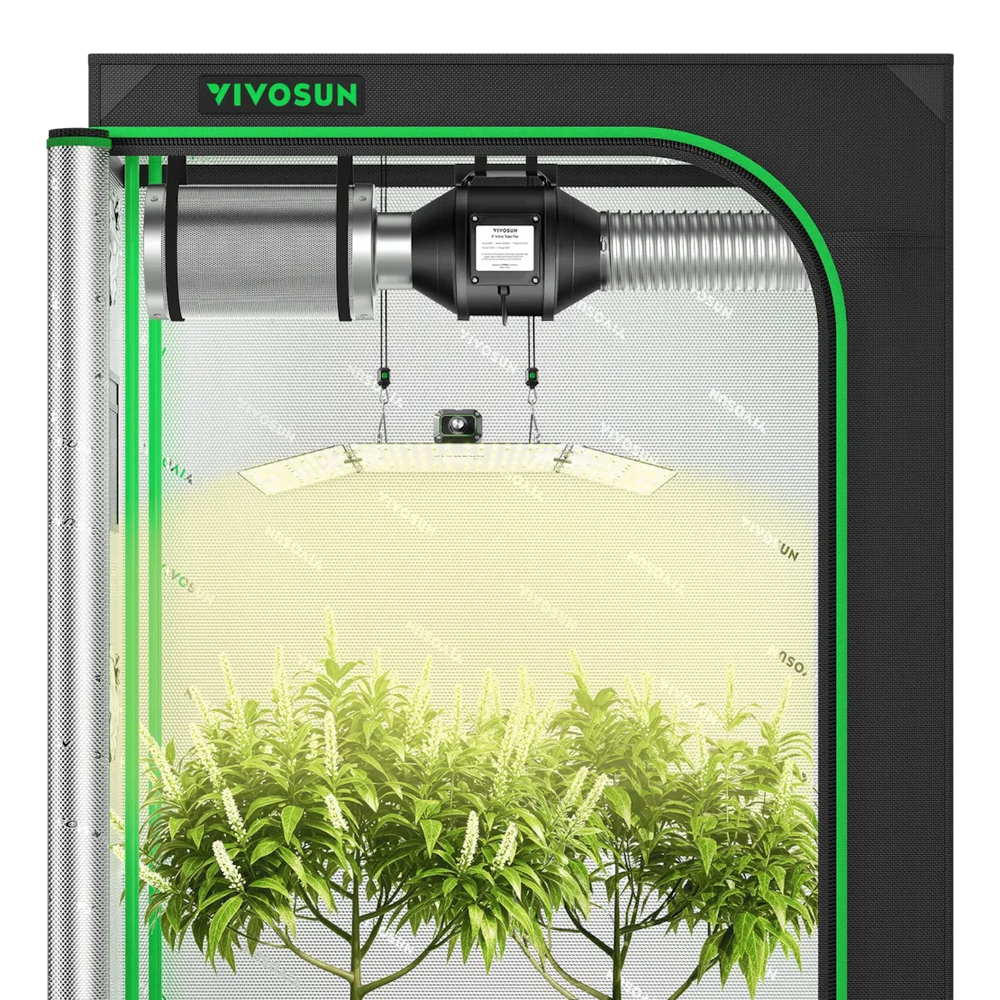 Vivosun 4x2 Starter Grow Tent Kit – 200W LumaLight & GrowHub A22