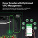 Vivosun GrowHub Controller E42A+ – Smart WiFi Environmental Control System  optimized VPD management system with sensors and smartphone app on a dark background