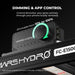 Mars Hydro FC-E4800 480W LED 4x4 Complete Grow Tent Kit Mars Hydro FC-E1500 grow light control panel with app control features on a black background