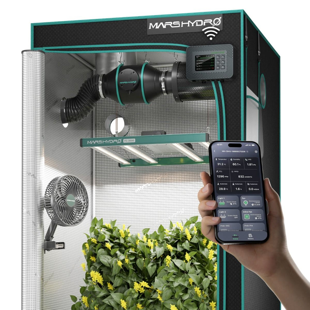 Mars Hydro FC3000 300W 3.3' x 3.3' Smart Grow Tent Kit with iControl