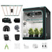 Mars Hydro FC6500 730W 5x5 Complete Grow Tent Kit Complete indoor gardening kit with grow tent, lights, fans, and accessories on a white background.