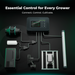 Mars Hydro FC1500 150W LED 2' x 2' Smart Complete Grow Tent Kit showcasing the smart controller and all its compatible devices 