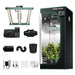 Mars Hydro FC1500 150W 2.6' x 2.6' Smart Grow Tent Kit with iControl with accessories on white background 