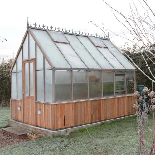 Cheltenham Cedar Half-Boarded Greenhouse – Premium Cedar Frame, Classic Half-Wall Design