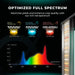 Mars Hydro FC4800 480W 4x4 Complete Grow Tent Kit LED light strip with optimized full spectrum features for plant growth on a dark background.
