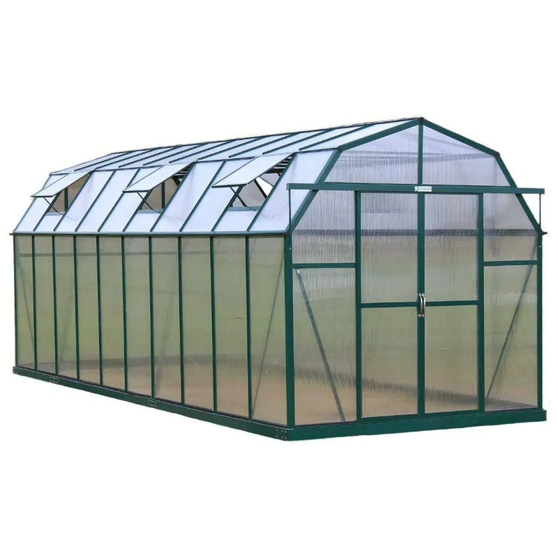 Grandio Elite Greenhouse 8x20 45 degree view on white background 