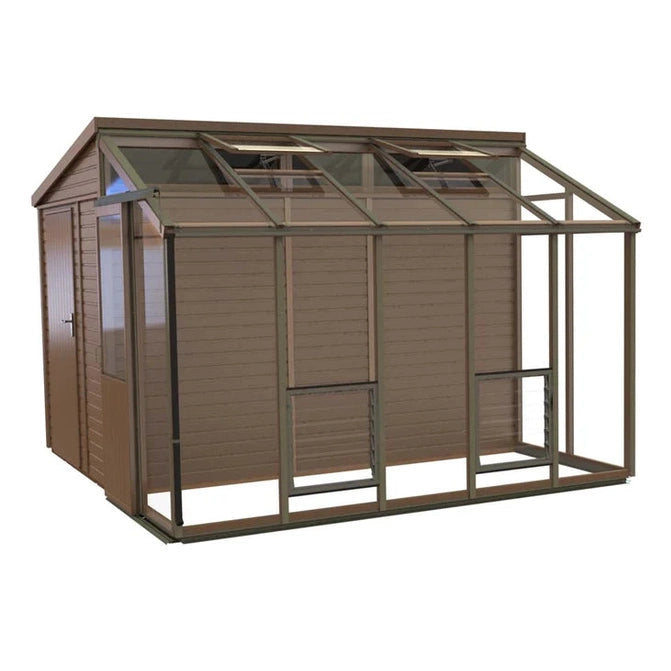 Alton Fusion Cedar Greenhouse / Shed Hybrid