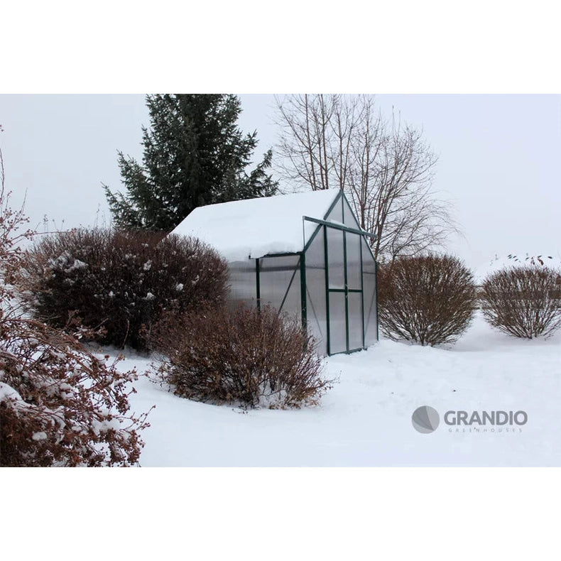 Grandio Ascent Greenhouse 8x8 – Twin-Wall Panels, Nearly 8′ Tall, All-Weather Design
