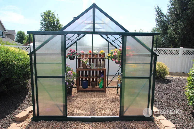 Grandio Ascent Greenhouse – Tall 8-Foot Series with 6mm Twin-Wall Panels