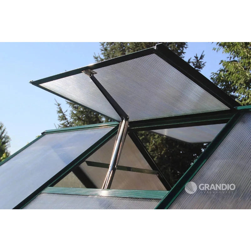 Grandio Ascent Greenhouse close up how vent window 