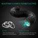 Mars Hydro FC3000-EVO 300W Grow Tent Kit Black flexible ducting with adjustable clamps on a dark background