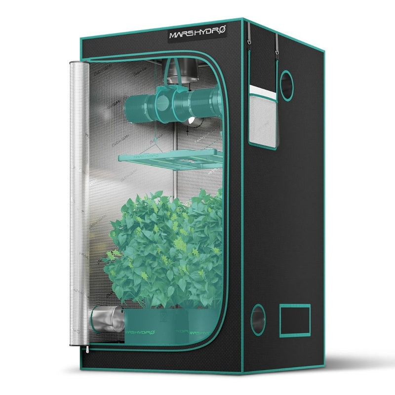 Mars Hydro 3.3'x3.3' Grow Tent – 39"x39"x71" Hydroponic Indoor Tent for 2–4 Plants