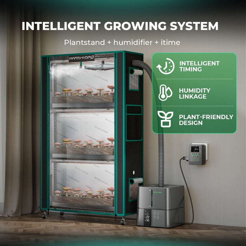 Mars Hydro 6-Tier Plant Stand with 250W LED Grow Lights & 1680D Grow Tent – Tall Indoor Plant Shelf