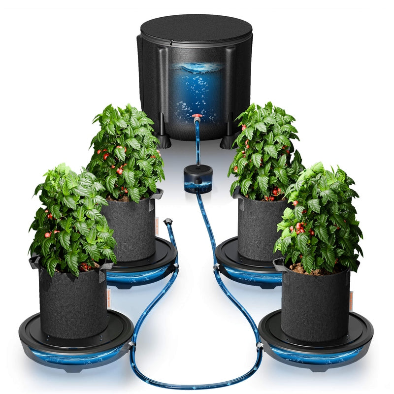 Spider Farmer 4-Pack Gravity-Fed Silent Self-Watering System Kits – Hassle-Free Irrigation, Perfect for Indoor Grow Tents & Greenhouses