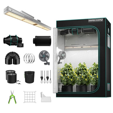 Mars Hydro SP3000 300W LED 2' x 4' Complete Grow Tent Kit showing all components on white background 