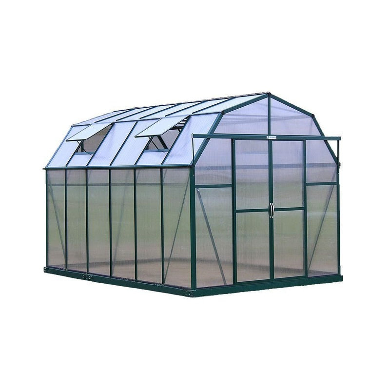 Grandio Elite Greenhouse 8x12 45 degree view on white background 