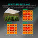 Mars Hydro TS600 2' × 2' Complete Grow Tent Kit – All-in-One Beginner Growing System LED grow light with PPF map for plant growth, showing distances and corresponding PPF values.