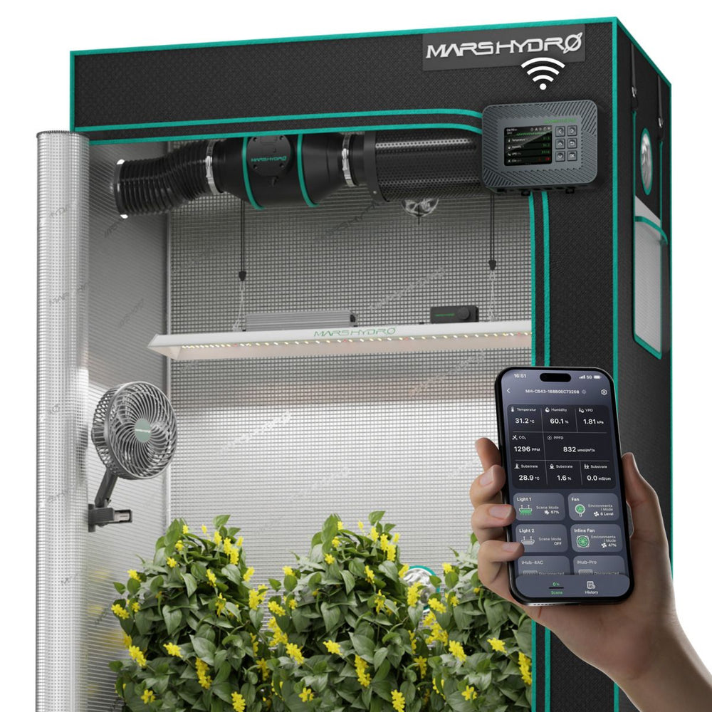Mars Hydro TSL2000 300W 2x4 Smart Grow Tent Kit with iControl on white background 