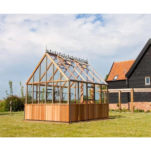 Cheltenham Cedar Half-Boarded Greenhouse – Premium Cedar Frame, Classic Half-Wall Design